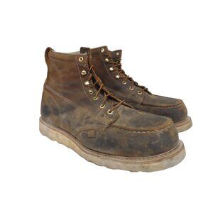 Thorogood Men's 6" Steel Toe Moc Toe Wedge Sole Boots (U.S.A.) 804-4575 13EE